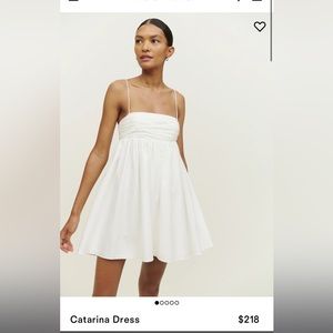 White Reformation Dress, size 4. Tags on.